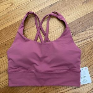Lululemon Energy Bra Long Line Size 4 Velvet Dust NWT